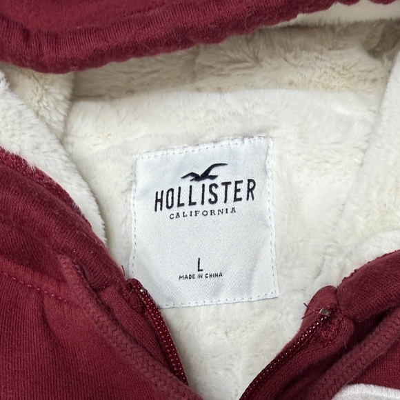 Hollister Burgundy Zip-Up Hoodie - Picture 2 of 11